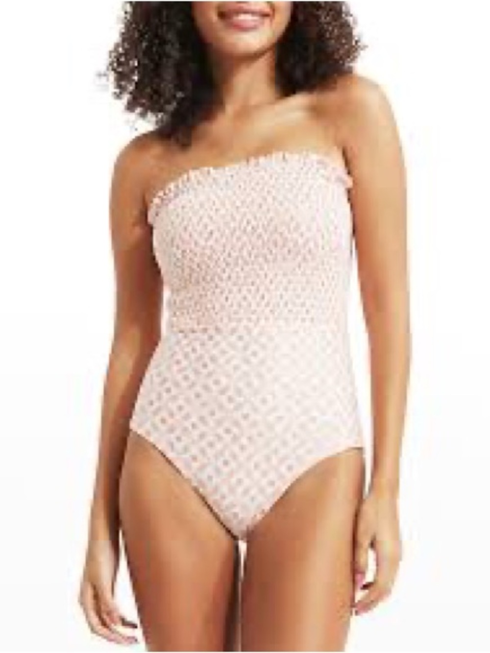 Hermoza Carrie Smocked One-Piece Swimsuit Size 10